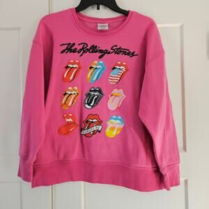 Rolling Stones Graphic Pink Pullover Sweatshirt sz Sm (4-6)